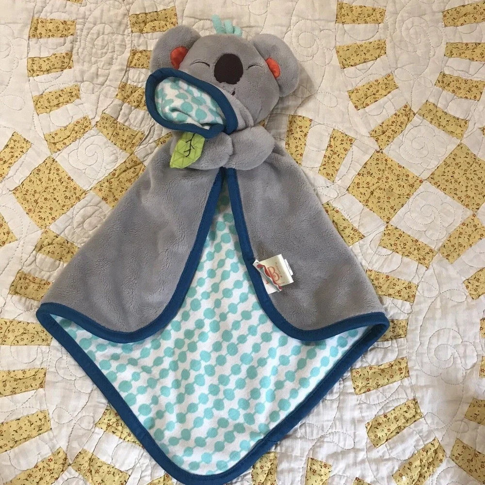Baby Lovey B Toys Cuddly Gray Koala Bear Koko Dot Security Blanket 15